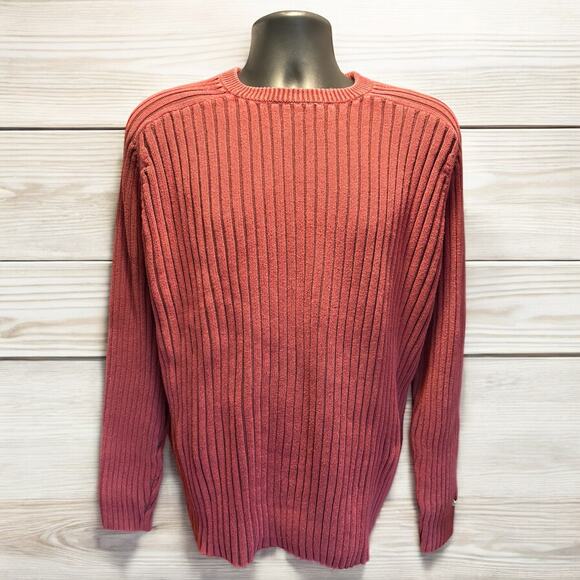 Mens Columbia Sportswear Chunky Knit Sweater Pullover Maroon 100% Cotton Sz XXL - Picture 1 of 5